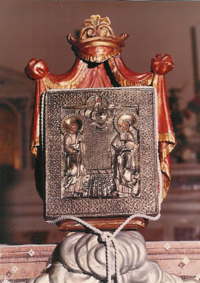 Icona Russa raffiguranti i Santi Cosma e Damiano